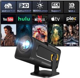 Gimbal5 Xgody Smart Mini Projector Android 11 Full Hd Native 1080p 4k