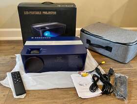 9500 Xnoogo H6-b Hd 1080p Outdoor Projector Bundle 4k With Wifi And Bluetooth Lum