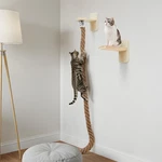 Cat Tree With 2 X 59.1 Inch Climbing Rope Wall Mounted Tower Toy. Fixed Price $48.95.