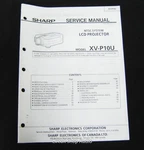 Original Sharp XV-P10U Lcd Projector Service Manual. Fixed Price $14.95.