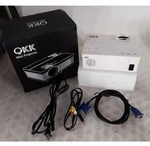 Qkk QK02 Mini Projector W/ Vga + S-video Cables And Power Cord. Fixed Price $28.99.