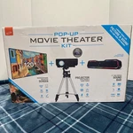 Ilive Pop-up Movie Theater Kit 120" Screen, Projector, Soundbar Open Box. Fixed Price $84.99.