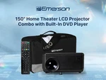 Emerson 150" Home Theater Lcd Projector Combo W/ Screen And Built-in Dvd Player. Fixed Price $129.99.