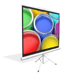 New PRJTP72 72" Floor Standing Portable Fold-out Roll-up Tripod Projector Screen. Fixed Price $90.99.