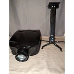 Luminar L700-4K Led Projector Black With Adjustable Ceiling Mount Tested. Fixed Price $88.49.