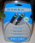 Dynex S-video Cable #DX-AV031, 6 Feet, Gold Plated, Brand New. Fixed Price $9.99.