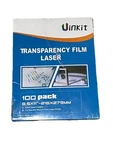 Uinkit 100 Sheets Laser Transparency Film 8.5X11 Color Transparent Paper Ohp .... Fixed Price $14.00.