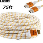 Premium 75FEET Hdmi Cable Cord 75FT For Bluray 3D Dvd Xbox PS4 Hdtv 1080P White. Fixed Price $22.99.