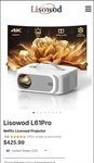 Lisowod L61 Portable Projector Full Hd. Fixed Price $180.00.