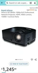 Infocus IN128HDX 1080P Dlp Prof Netwrk Projector, Hdmi, 4000 Lumens, 15000:1. Fixed Price $700.00.