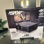 Aspen Projection A250 Led Smart Projector 1080P 2500 Lumens Hdmi Usb Black. Fixed Price $120.00.