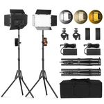 2PACK Led Video Light With Barn Door, 12.6" Bi-color 280 Beads, 2400LUX 2.... Fixed Price $118.99.