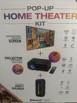 Ilive Pop-up Movie Theater Kit With 120 In Screen Hdmi Projector Bluetooth Sound. Fixed Price $99.00.