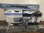 Prodigy NR-50 4K 3D Projector Including 90 Inch Screen & Sound Bar. Fixed Price $2500.00.