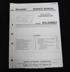 Original Sharp XG-E800U Lcd Projector Service Manual. Fixed Price $14.95.