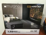 Murano MN-140 Led Smart Projector 4K Hdmi 3D Bluetooth With 72 Screen & GT-60. Fixed Price $625.00.
