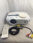 Crenova White Compact Mini Led Projector Home Theater Hdmi Usb Vga Av Remote. Fixed Price $24.42.