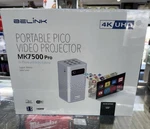 Belink Portable Pico Video Projector - Mk 7500 3D 4K New. Fixed Price $395.00.