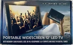 Trexonic Ultra Lightweight Rechargeable Widescreen 12" Led Portable Tv With Hdm. Fixed Price $110.00.