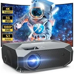 Fudoni Projector With Wifi And Bluetooth, Outdoor 4K Support 18000L Black. Fixed Price $169.18.