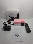 Tft Lcd Mini Projector, Remote, Hdmi, Usb Model: J15 Pink Tested Works 5"X3.5". Fixed Price $36.86.