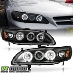 For Black 1998-2002 Honda Accord 2/4DR Led Halo Projector Headlights Left+right. Fixed Price $125.99.