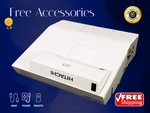 Hitachi CP-TW2505 Ultra Short Throw 3LCD Projector 2700 Lumens 16W Speaker W/kit. Fixed Price $336.60.