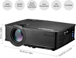 Phonect 2400 Lux Led Video Projector, Full Hd 1080P And Up 180" Display. Fixed Price $69.00.