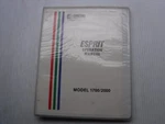 Gretag 1700/2000 Esprit Operation Manual June 1990 Rev 3. Fixed Price $39.99.