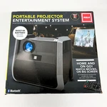 Rca RPJ060 Portable Projector 1080P, Bluetooth, Streaming, Rechargeable, Black. Fixed Price $29.99.