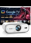 Sovboi E30MAX Smart Projector, 4K, Google Tv, Wifi 6, Bluetooth 5.2, Auto Focus. Fixed Price $140.00.