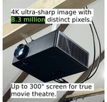 Golf Sim - Movie Theatre Optoma UHZ55 4K 3D Uhd Smart Projector. Fixed Price $1699.00.