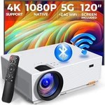 Projector With 5G Wifi And Bluetooth, Alvar 15000L Native 1080P Portable. Fixed Price $60.00.