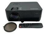 Roconia 1080P Wifi Bluetooth Projector Black. Fixed Price $45.00.