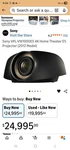 Sony VPL-VW1000ES 4K Home Theater Projector 4096X2160 16:9 Black 2012. Fixed Price $2000.00.