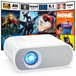 Hompow Projector, Native 1080P Full Hd 7.3 X 5.8 2.8 Inch, White. Fixed Price $141.82.