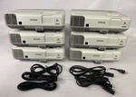 Lot Of 6* Epson Powerlite 935W Projectors H565A W/ Cables *working. Fixed Price $325.00.