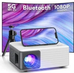 Mini Projector With Wifi Bluetooth, 1080P Supported Stand. Fixed Price $54.99.