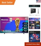 Elevate Home Entertainment With 43" E6 4K Uhd Smart Tv - Dolby Vision Atmos. Fixed Price $398.99.