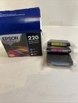 Epson 220 Color Cyan Yellow Magenta Ink Cartridges Exp 04/2027 New Sealed. Fixed Price $14.89.