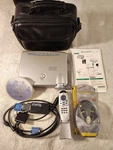 Optoma EP735 Ezpro Dlp Projector Powers On Carrying Case Remote Bundle Cables. Fixed Price $18.18.