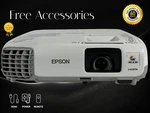 Epson 3LCD Projector 2700 Ansi Professional Supports 4K Input Hdmi W/remote. Fixed Price $156.40.