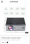 XPE470 Crenova Mini Home Projector. Fixed Price $35.00.
