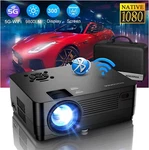 5G Wifi Bluetooth Native 1080P 9800LM Full Hd 4K Home Movie Projector W/ Screen. Fixed Price $74.00.