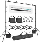 Julius Studio 10 Ft Wide Large Adjustable Backdrop Stand 7.5 Tall New In Box!. Fixed Price $39.90.