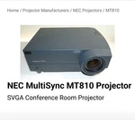 Nec Multisync MT810 550 Lumen Portable Lcd Projector. Fixed Price $100.00.