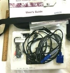 Epson Lcd Multimedia Projector With Case & User's Guide EMP-1700. Fixed Price $70.00.