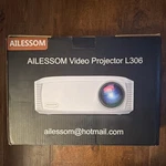 Ailessom L306 White Video Projector Home Theater Model. Fixed Price $36.99.