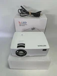 Gbtiger E08 Portable Led 1080P Home Projector, Hdmi, Vga No Remote -white. Fixed Price $69.00.