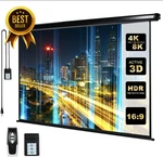 110IN Motorized Projector Screen Electric Remote Wall Ceiling Mount Home Theater. Fixed Price $238.61.